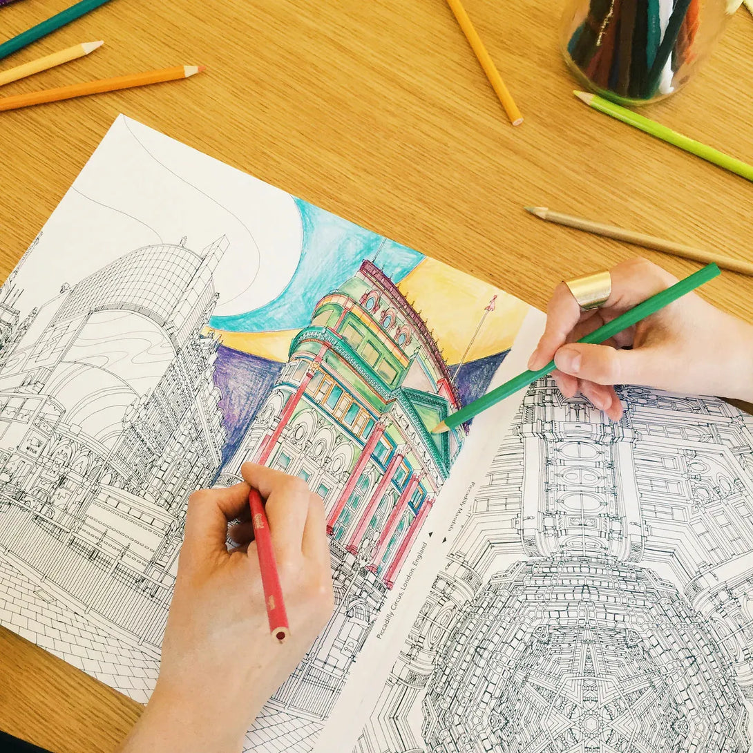 Fantastic Cities: A Coloring Book of Amazing Places Real and Imagined - The Missing Piece Company
