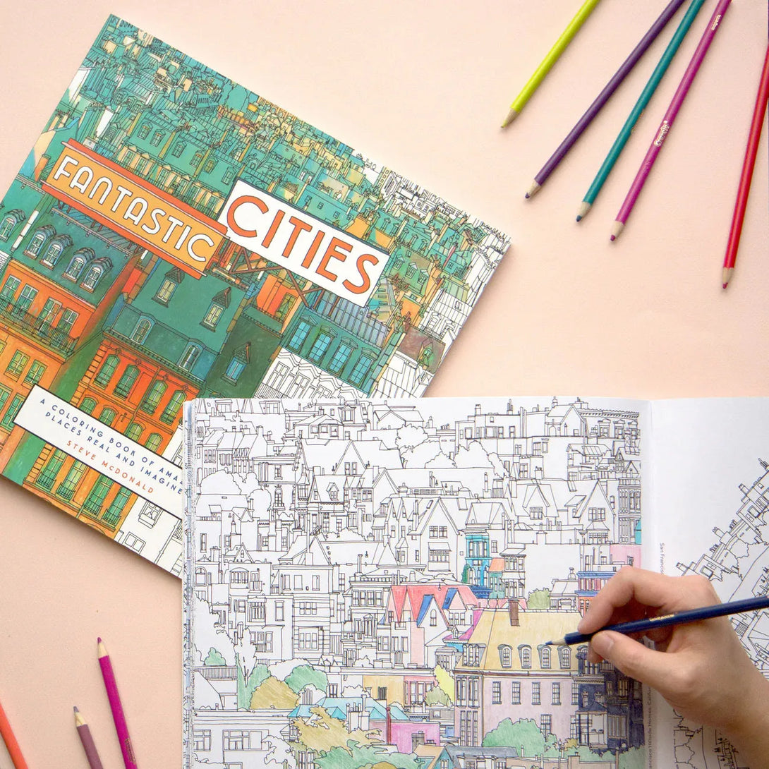Fantastic Cities: A Coloring Book of Amazing Places Real and Imagined - The Missing Piece Company