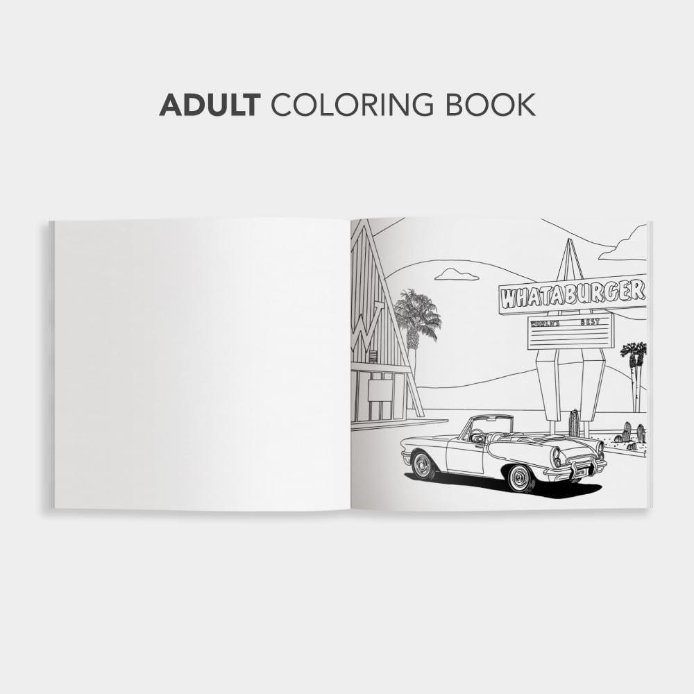 Whataworld: A Whataburger Adult Coloring Book Featuring Frameable Wall Art - The Missing Piece Company