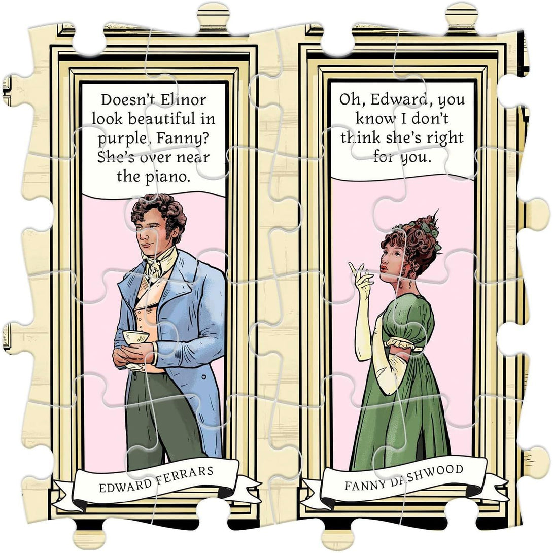 World of Jane Austen: A Conversation Puzzle: 500-Piece Puzzle: Jigsaw Puzzle for Adults - The Missing Piece Company
