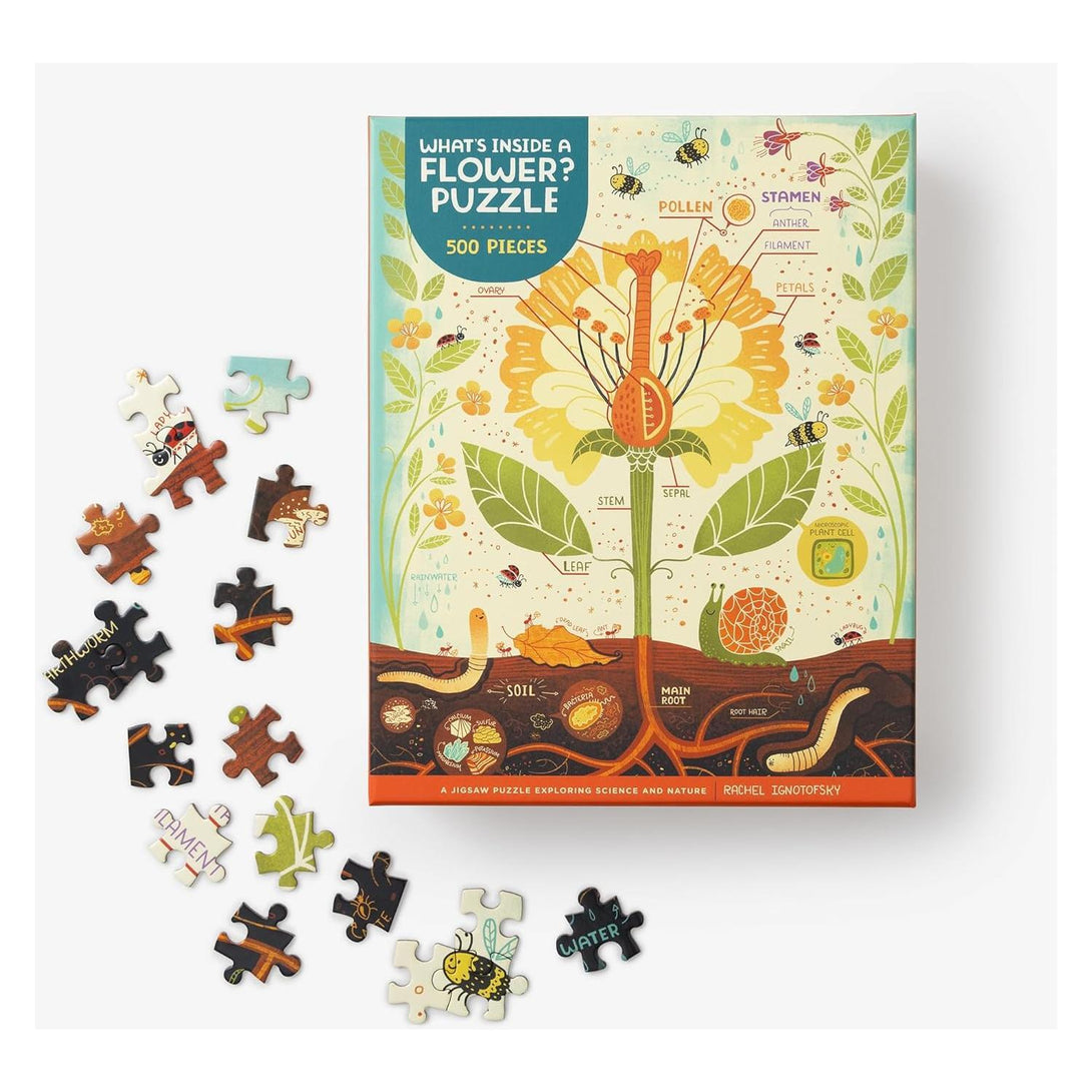 What's Inside a Flower? Puzzle: Exploring Science and Nature 500-Piece Jigsaw Puzzle Jigsaw Puzzles for Adults and Jigsaw Puzzles for Kids - The Missing Piece Company