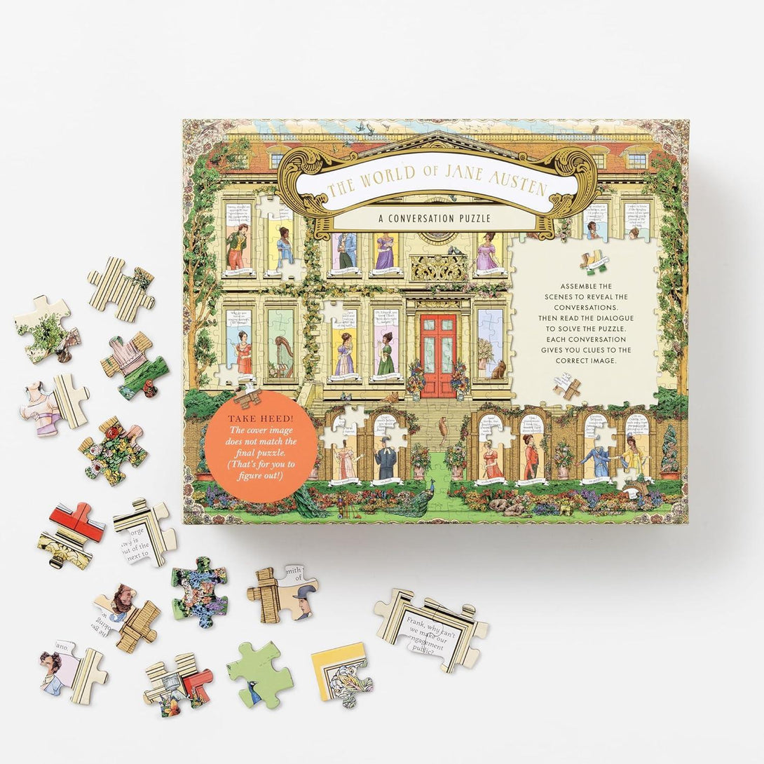 World of Jane Austen: A Conversation Puzzle: 500-Piece Puzzle: Jigsaw Puzzle for Adults - The Missing Piece Company