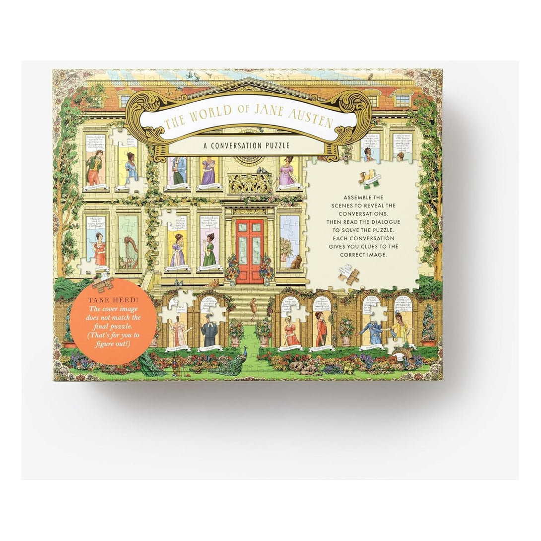 World of Jane Austen: A Conversation Puzzle: 500-Piece Puzzle: Jigsaw Puzzle for Adults - The Missing Piece Company