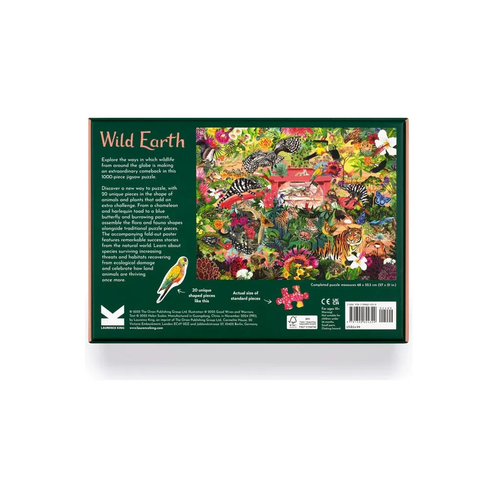 Wild Earth Jigsaw: Stories of Nature's Greatest Comebacks: 1000 Piece Jigsaw with 20 Shaped Pieces - The Missing Piece Company