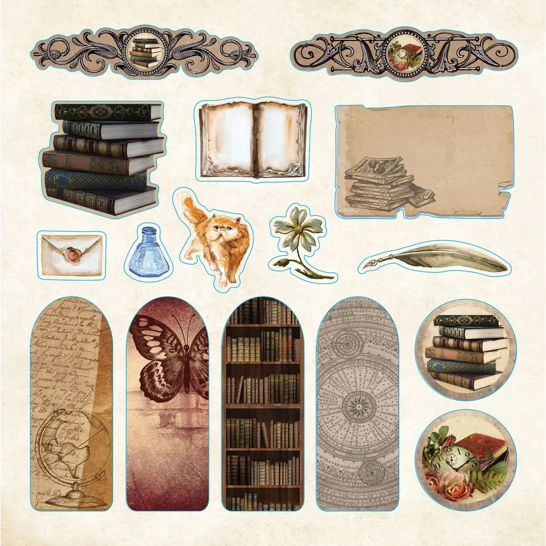 Bibliophilia Ephemera Sticker Book (Over 780 Stickers) - The Missing Piece Company