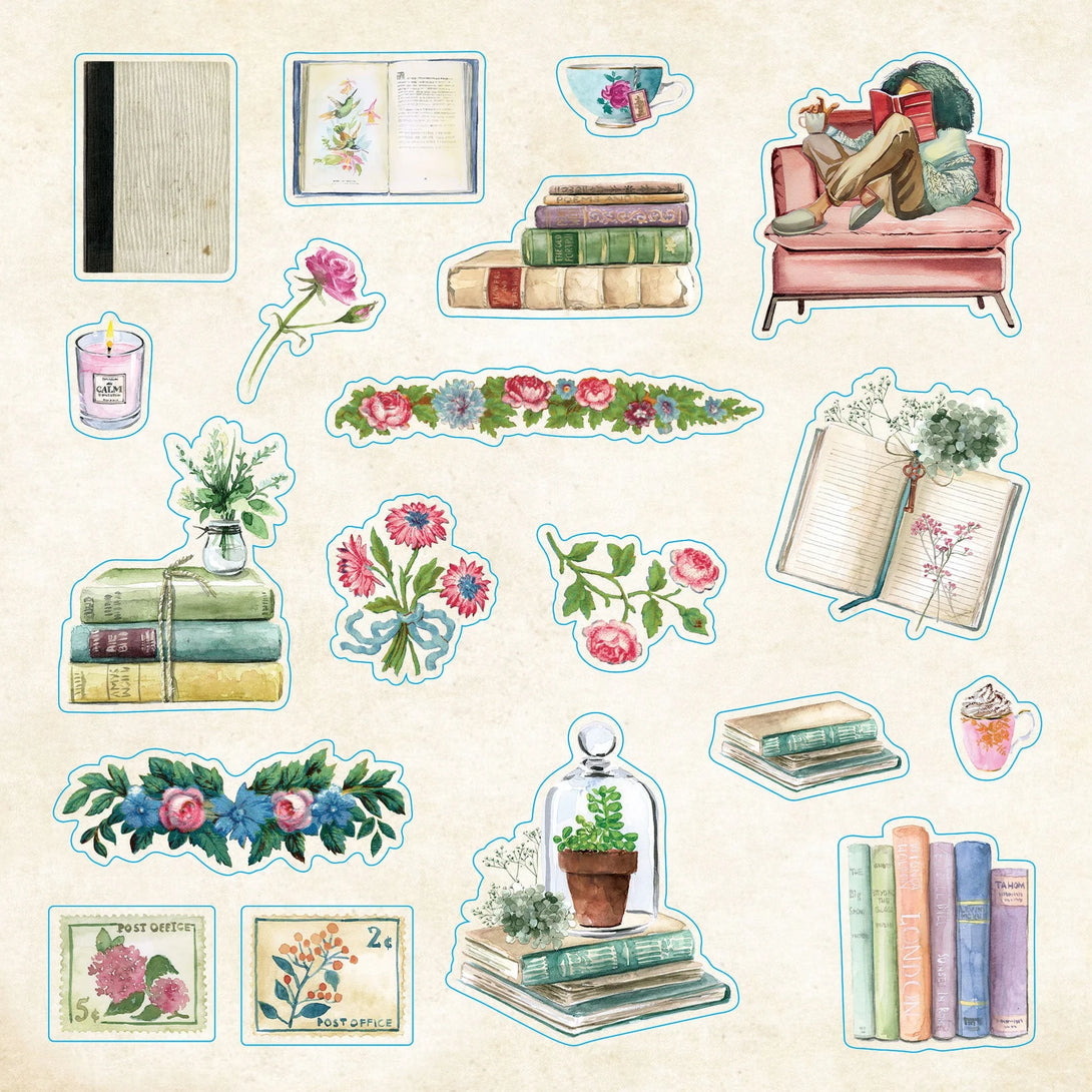 Bibliophilia Ephemera Sticker Book (Over 780 Stickers) - The Missing Piece Company