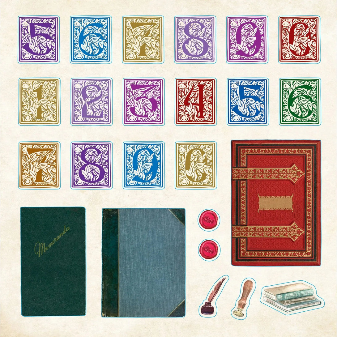 Bibliophilia Ephemera Sticker Book (Over 780 Stickers) - The Missing Piece Company