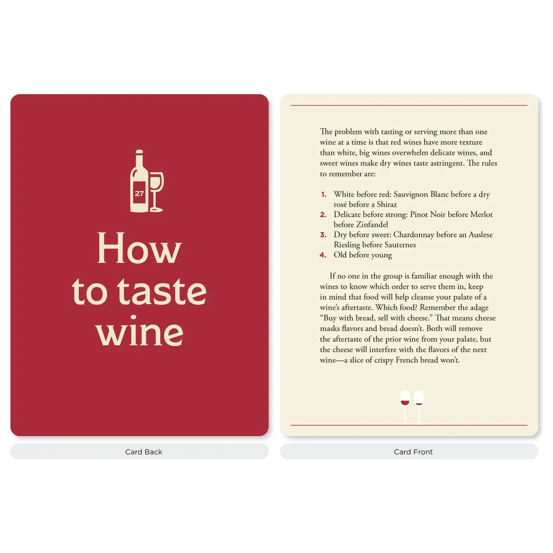 Wine Lover's Card Deck: 50 Cards for Selecting, Tasting, and Pairing - The Missing Piece Company