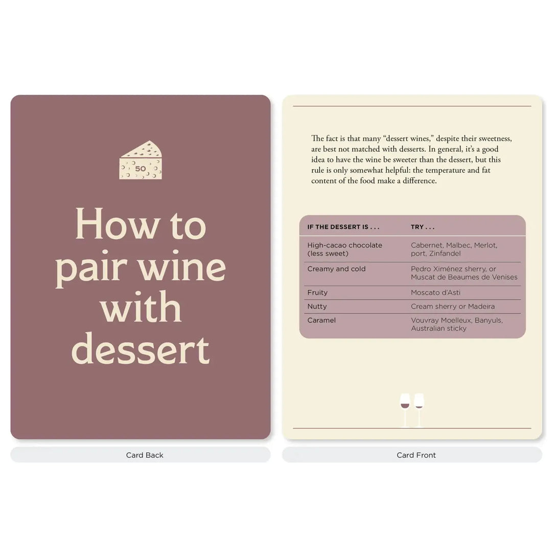 Wine Lover's Card Deck: 50 Cards for Selecting, Tasting, and Pairing - The Missing Piece Company