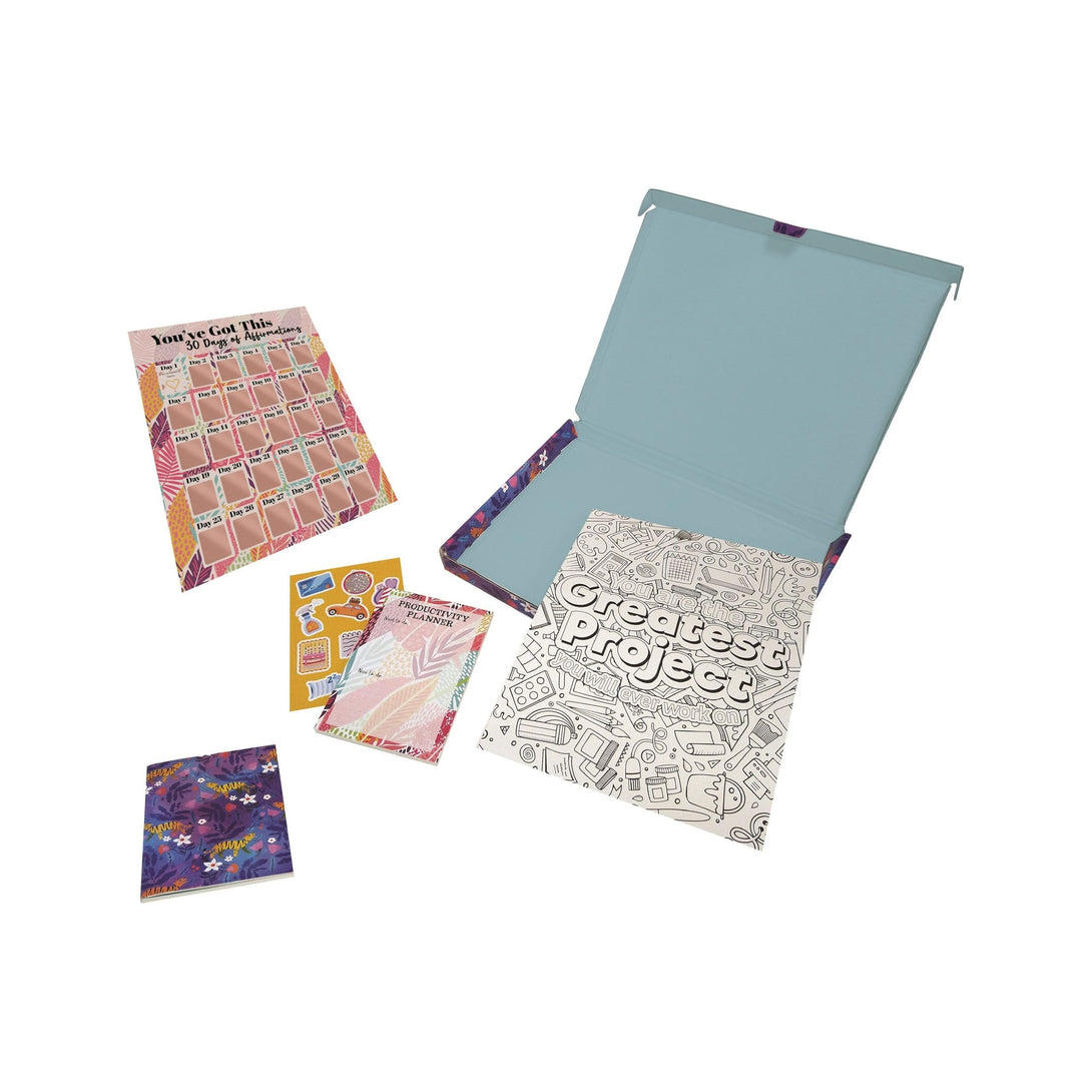 You've Got This: Ready-To-Gift Stationery Set with Desk Notepad, Empowerment Journal, Affirmation Calendar, Uplifting Coloring, and Stickers - The Missing Piece Company
