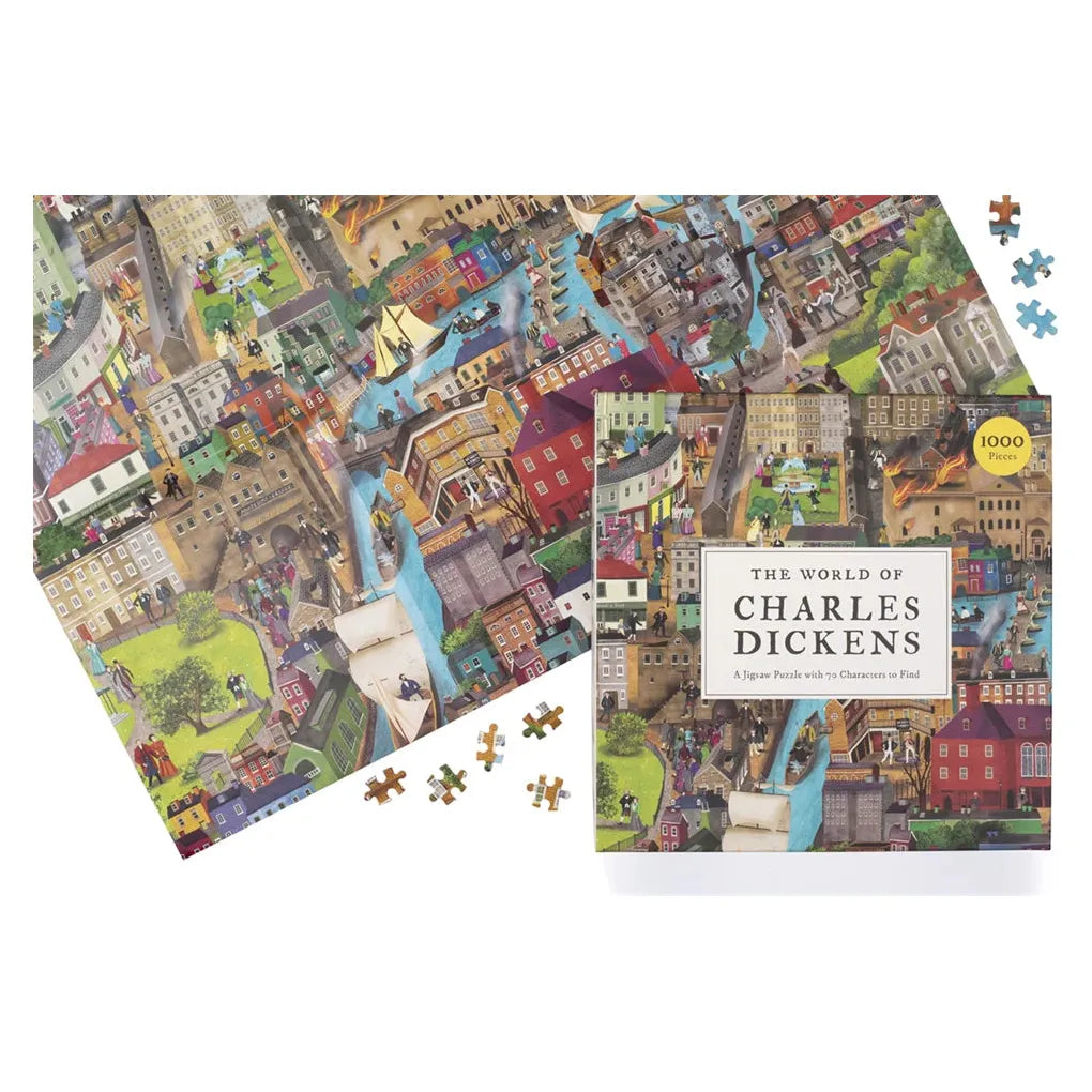 World of Charles Dickens 1000 Piece Puzzle: A Jigsaw Puzzle with 70 Characters to Find - The Missing Piece Company