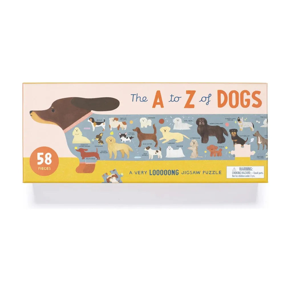 A to Z of Dogs 58 Piece Puzzle: A Very Looooong Jigsaw Puzzle - The Missing Piece Company