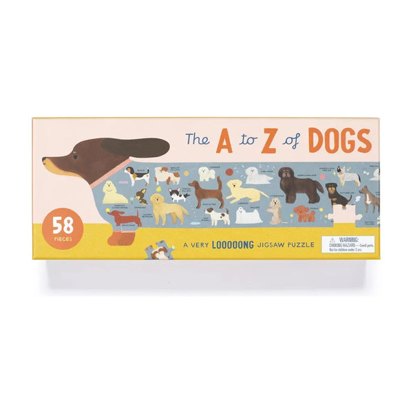 A to Z of Dogs 58 Piece Puzzle: A Very Looooong Jigsaw Puzzle - The Missing Piece Company