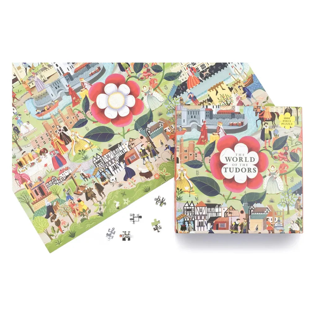 World of the Tudors 1000 Piece Puzzle: A Jigsaw Puzzle with 50 Historical Figures to Find - The Missing Piece Company