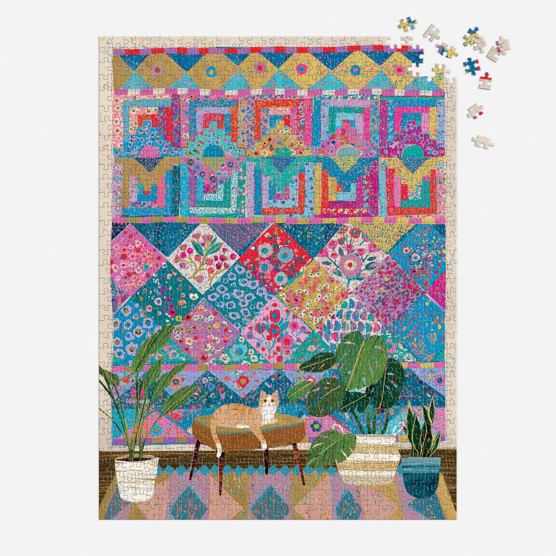 Victoria Ball Quilter's Corner 1000 Piece Foil Puzzle - The Missing Piece Company