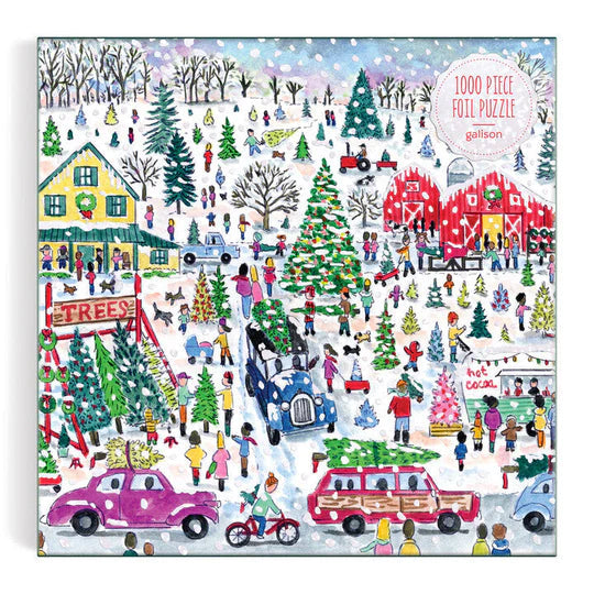 Michael Storrings Christmas Tree Farm 1000 Piece Foil Puzzle - The Missing Piece Company