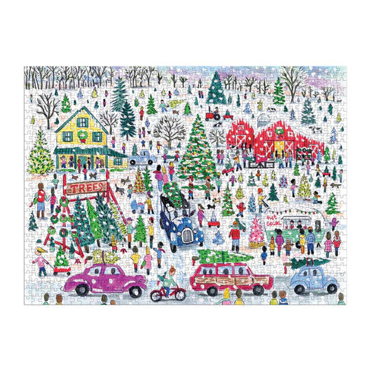 Michael Storrings Christmas Tree Farm 1000 Piece Foil Puzzle - The Missing Piece Company