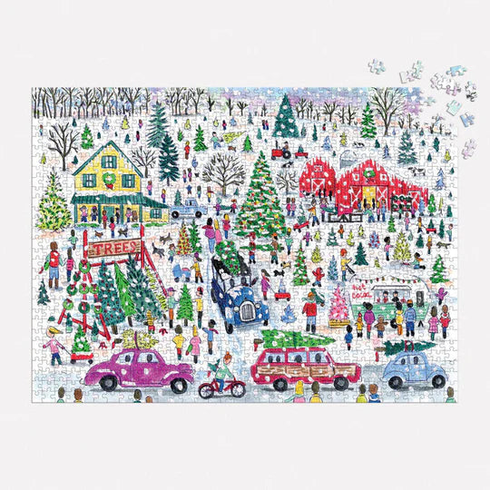 Michael Storrings Christmas Tree Farm 1000 Piece Foil Puzzle - The Missing Piece Company
