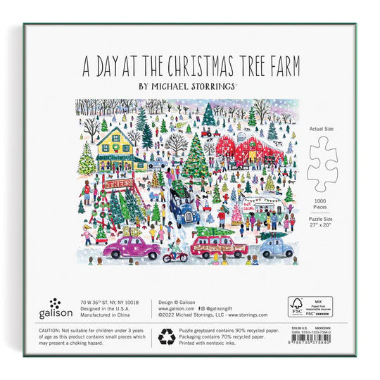Michael Storrings Christmas Tree Farm 1000 Piece Foil Puzzle - The Missing Piece Company