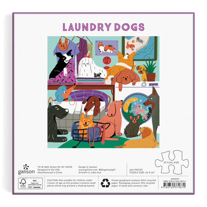 Laundry Dogs 500 Piece Puzzle - The Missing Piece Company
