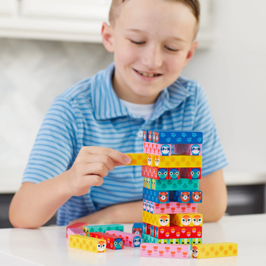 Wild Wobble! Wooden Tumbling Tower - The Missing Piece Company
