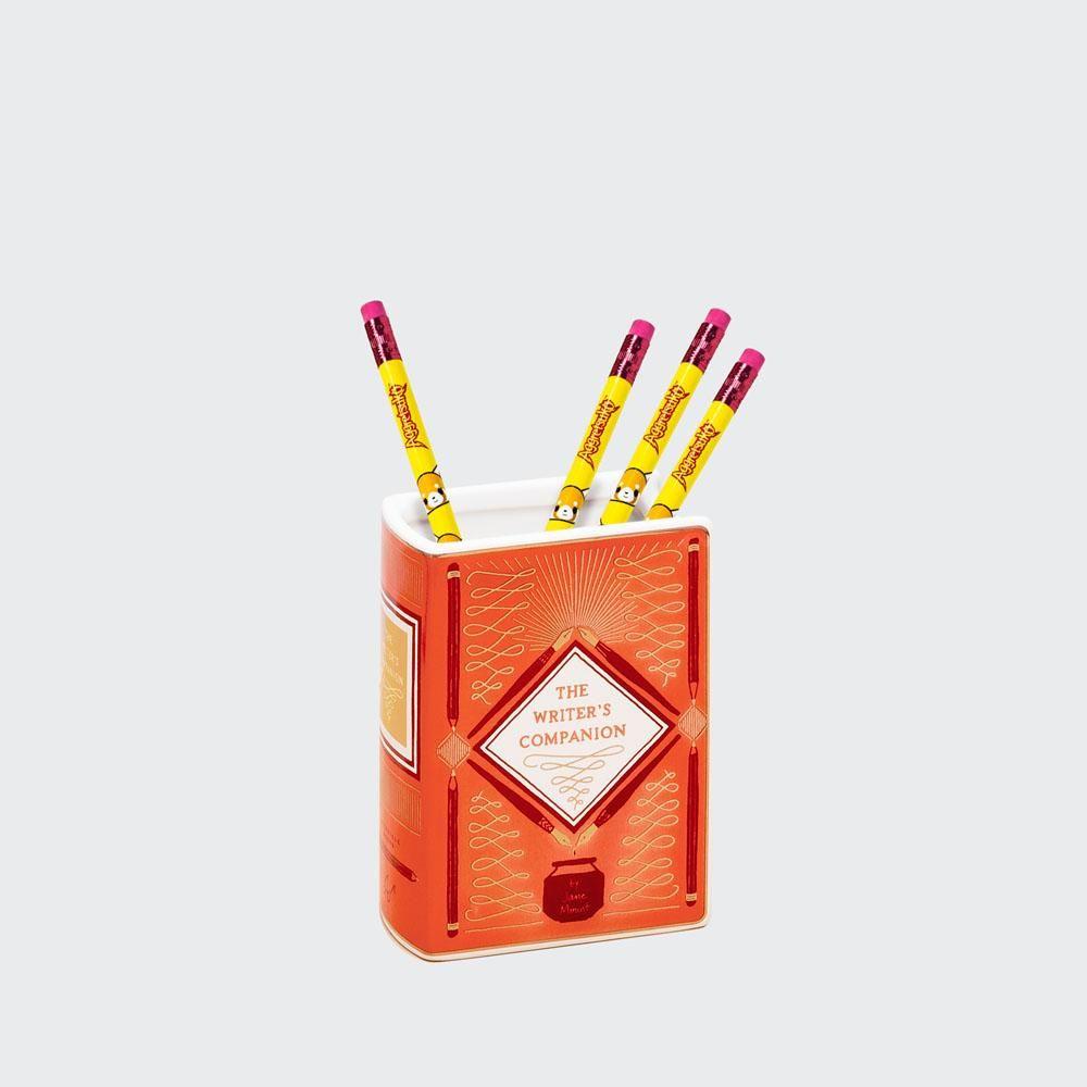 Bibliophile Ceramic Vase: The Writer's Companion: (Desk Vase, Vases for Décor, Small Vase for Desk) - The Missing Piece Company