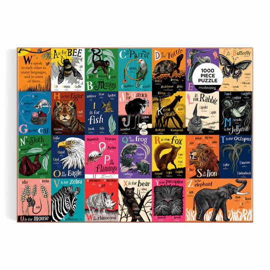A is for Bee: An Alphabet in Translation 1000 Piece Family Puzzle - The Missing Piece Company