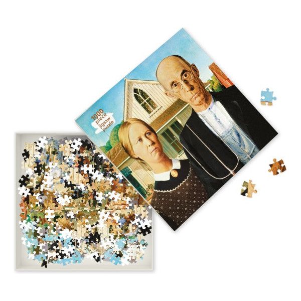 Adult Jigsaw Puzzle Grant Wood: American Gothic: 1000-Piece Jigsaw Puzzles - The Missing Piece Company