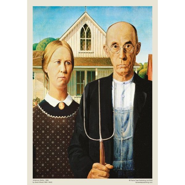 Adult Jigsaw Puzzle Grant Wood: American Gothic: 1000-Piece Jigsaw Puzzles - The Missing Piece Company