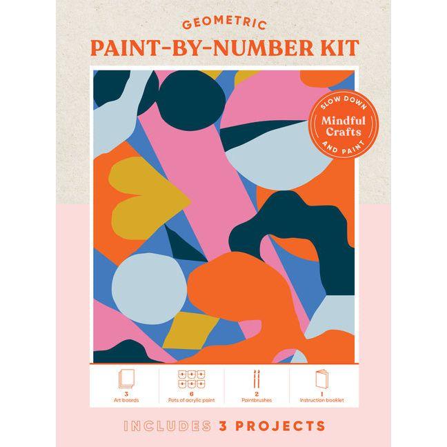 Mindful Crafts: Geometric Paint-By-Number Kit: Mindful Crafts: Geometric Paint-By-Number Kit