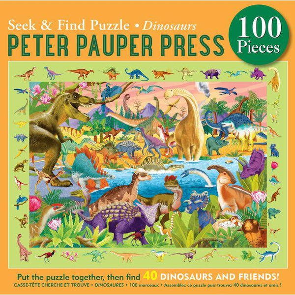 Dinosaurs Seek & Find 100-Piece Jigsaw Puzzle