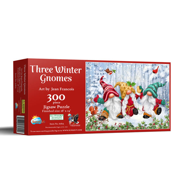 Three Winter Gnomes 300 PC Puzzle