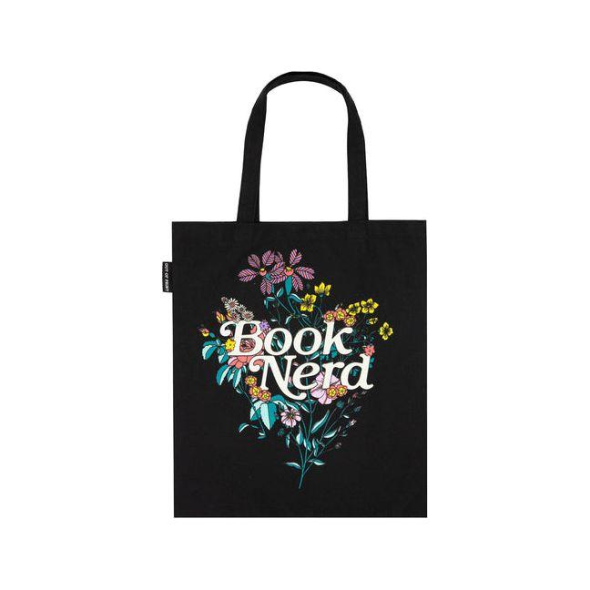 Book Nerd Floral Tote Bag