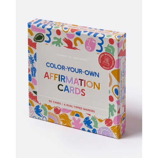 Color Your Own Affirmation Cards - Creative Mindfulness & Positivity Kit - Ingram
