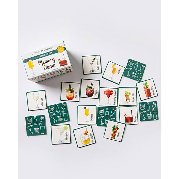 Alcoholic Drinks Memory Card Game - Fun Matching Game for Adults - Perfect for Parties & Game Nights - Ingram