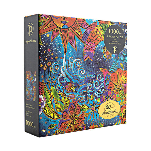 Celestial Magic 1000 Piece Jigsaw Puzzle, Laurel Burch Collection by Paperblanks (Whimsical Creations): Celestial Magic Whimsical Creations Puzzle 100