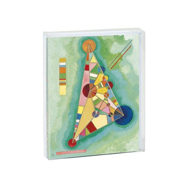 Teneues - Notecard Set: Variegation in the Triangle by Wassily Kandinsky, Blank Inside, 10 Full Color Notecards with 10 Classic White Envelopes, Clear