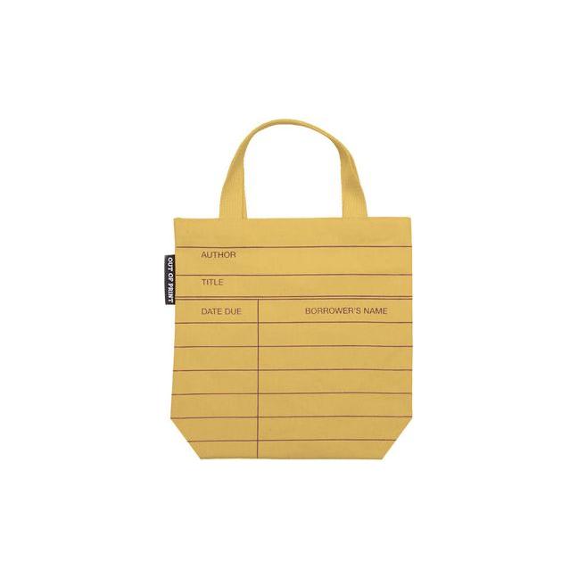 Library Card (Yellow) Mini Tote Bag