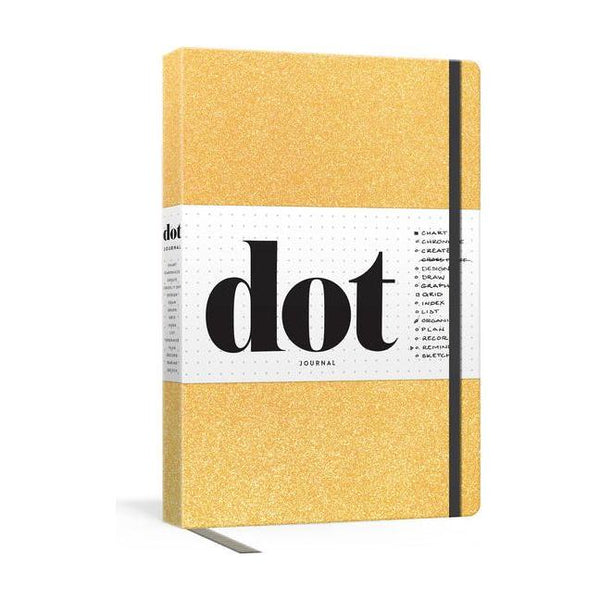 Dot Journal (Gold): A Dotted, Blank Journal for List-Making, Journaling, Goal-Setting: 256 Pages with Elastic Closure and Ribbon Marker
