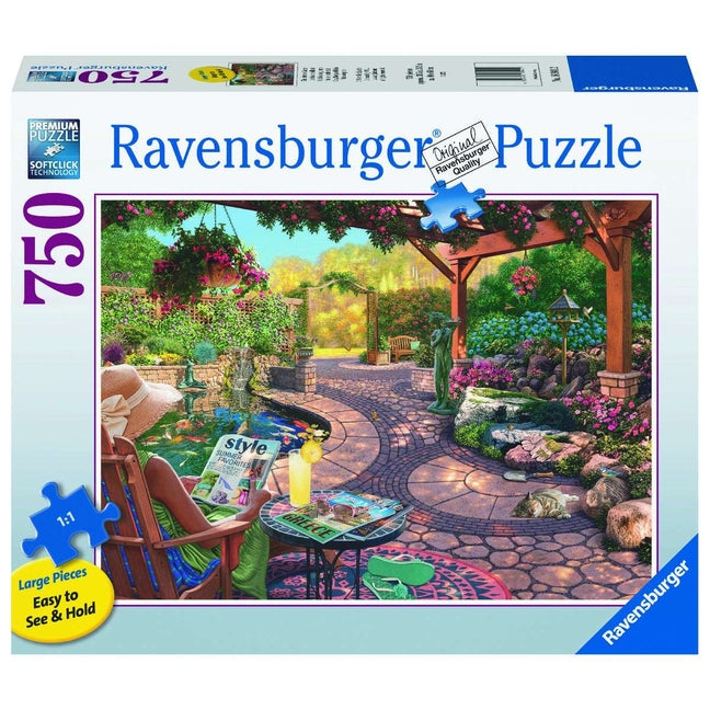 Cozy Backyard Bliss 750 PC Large Format Puzzle