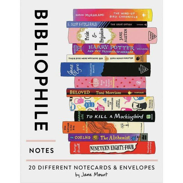 Bibliophile Notes: 20 Different Notecards & Envelopes (Notecards for Book Lovers, Illustrated Notecards, Stationery) [With Envelope]