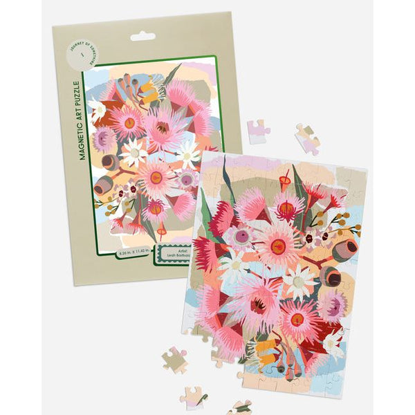 Flowering Gum Magnetic Puzzle - Artist Designed Fridge Puzzle 100 Piece Fridge Puzzle - Ingram