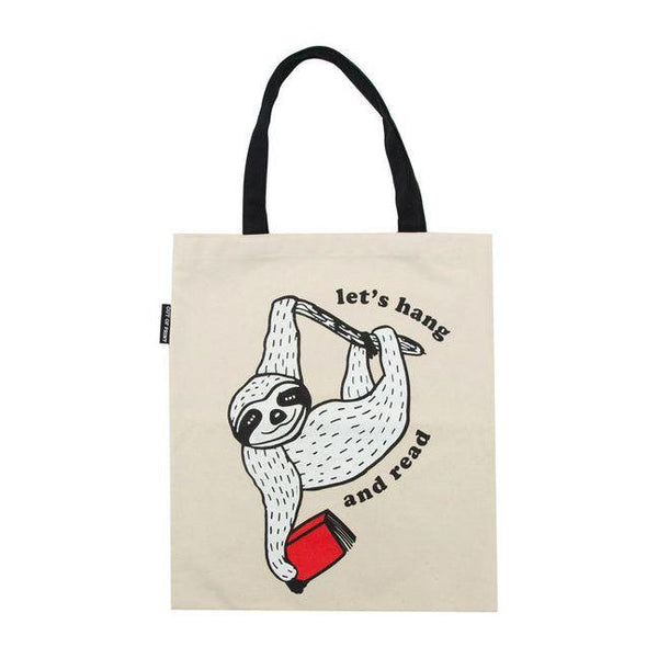 Book Sloth: Let's Hang and Read Tote Bag