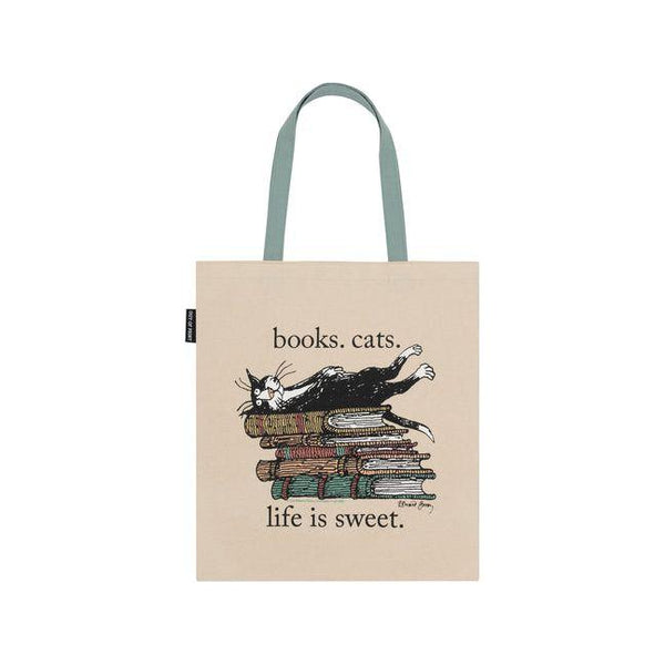 Books. Cats. Life Is Sweet. Tote Bag