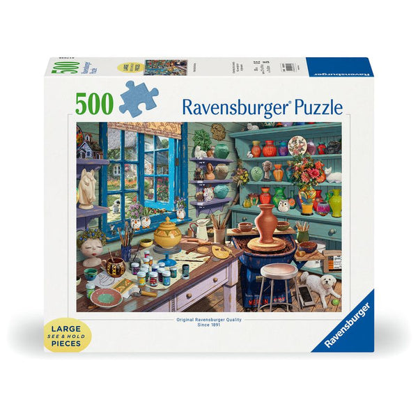 Pottery Studio Sanctuary 500 PC Large Format Puzzle - Ingram