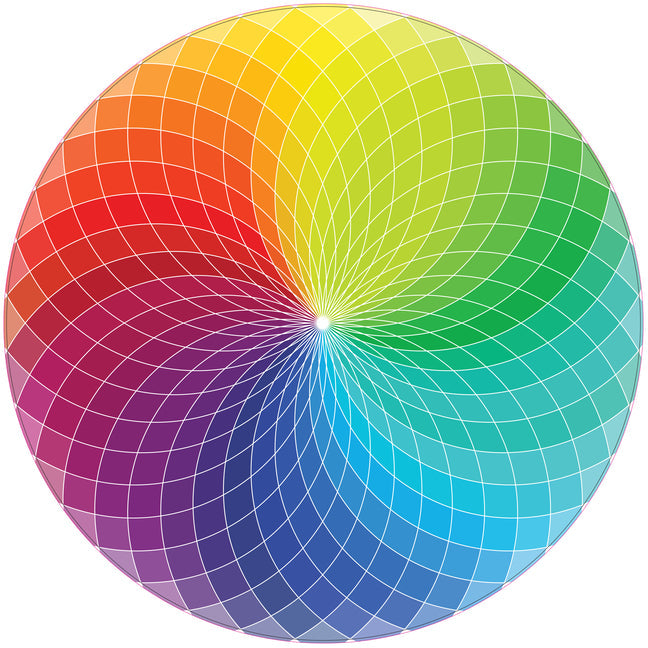 Color Wheel 1000 Piece Round Jigsaw Puzzle