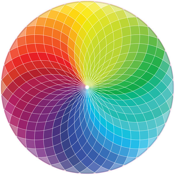 Color Wheel 1000 Piece Round Jigsaw Puzzle