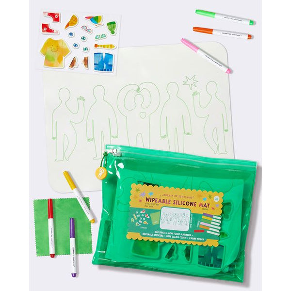 Friends Wipeable Coloring Mat for Kids - Travel-Friendly & Mess-Free Fun - Ingram