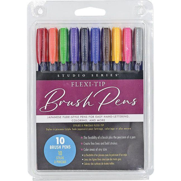 Flexi-Tip Brush Pens (Set of 10 Colors)