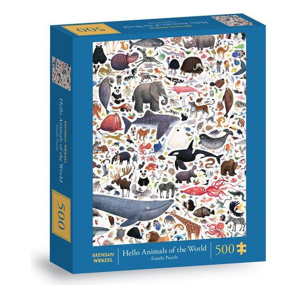 Hello Animals of the World 500-Piece Family Puzzle